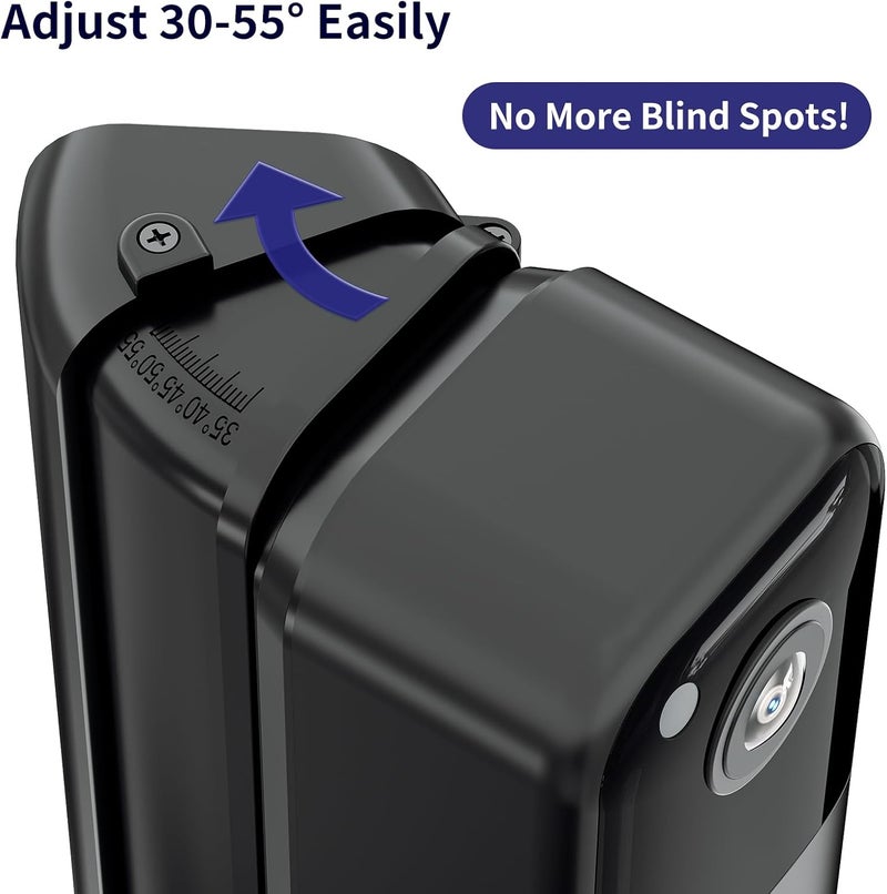 Pefecon Blink Doorbell Mount, 30–55 Degrees Angle Mount for All-New Blink Video Doorbell, Adjustable Door Bell Kits, Left/Right Universal Installation, Corner Holder with Wide Viewing Angle (Black) - Image 3